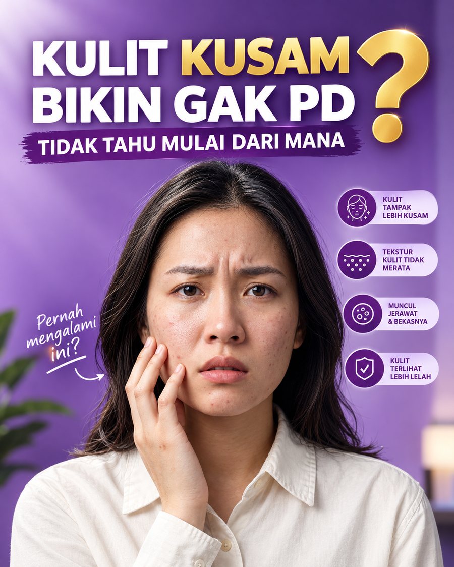 Contoh konsep Instagram Bioten, konten masalah dan solusi